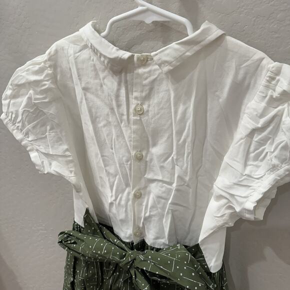 NWT Well Dressed Wolf Green Lines Collared Dress - Picture 7 of 10